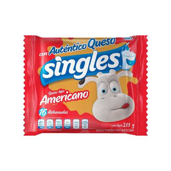 Queso tipo americano Singles 288g