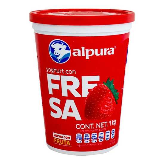 Yogurt con fresa alpura 1 Kg
