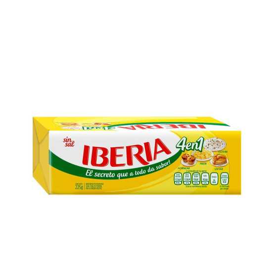 Margarina sin sal 4 en 1 Iberia 225g